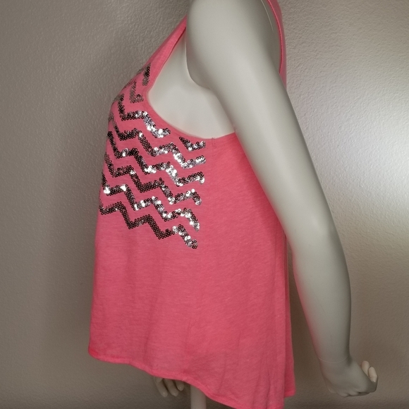 Victoria's Secret Pink Sequin Tank Top Crop Top‎ Size XS - Picture 5 of 10